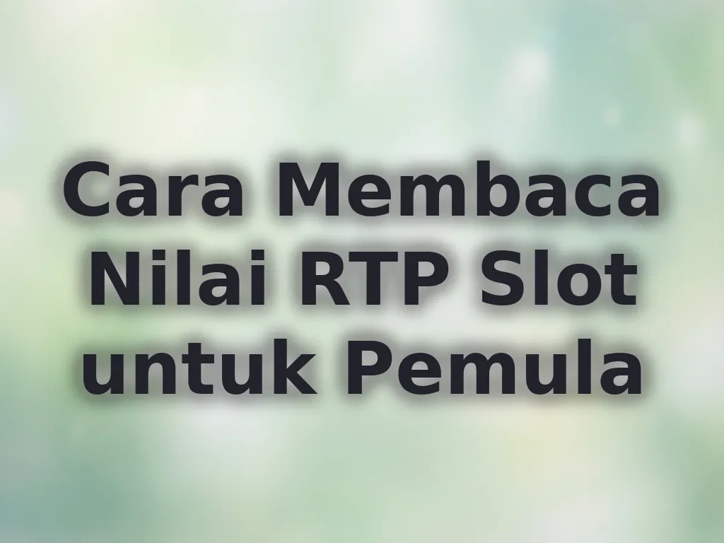 Cara Membaca Nilai RTP Slot untuk Pemula